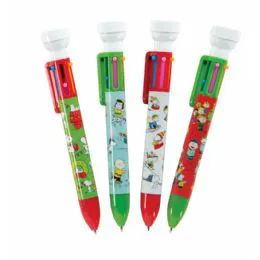 72 Pieces Peanutsholiday 6-Color Pen With Stamper - Pens