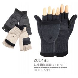 72 Wholesale Adult Fingerless Gloves With Cover