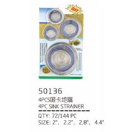 144 Wholesale 4pc Sink Strainer 4pc
