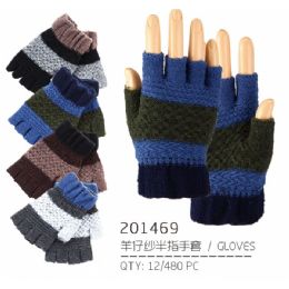 96 Pairs Men's Asst Color Gloves - Knitted Stretch Gloves