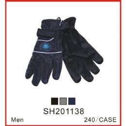 48 Wholesale Men's Asst Color Winter Gloves