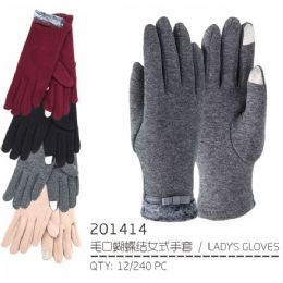 48 Pairs Lady's Winter Glove - Knitted Stretch Gloves