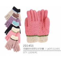 60 Wholesale Lady's Winter Glove With Design