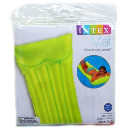 24 Pieces 72"x30" Neon Frost Air Mats In Pegable Poly Bag, 3 Assrt Clr - Summer Toys