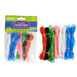 144 Wholesale Lacing Cord Plastic 24pc Packing