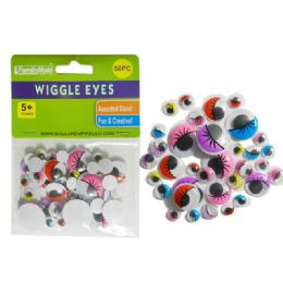 144 Wholesale Wiggle Eyes 50pc Asst Size