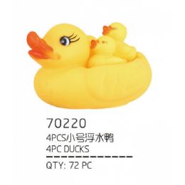 72 Wholesale Rubber Duck 4 Piece
