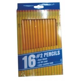 120 Wholesale 16 Piece Yellow Pencil