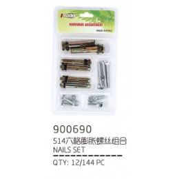 144 Pieces Expansion Screw - Drills and Bits