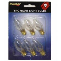 96 Units of 6pc Night Light Bulb Clear 6.5x4.5 in - Lightbulbs