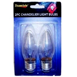 96 Units of 2pc Chandelier Light Bulbs Narrow Base - Lightbulbs