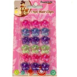 96 Wholesale 18pc Assorted Colors Hair Clips