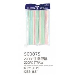 50 Units of 200 Piece Straws - Straws and Stirrers