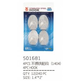 240 Wholesale Adhesive Hook 4 Piece