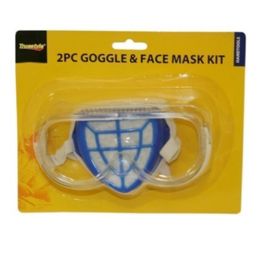 96 Pieces 2 Piece Goggle And Face Mask Kit - Hardware Miscellaneous