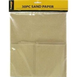 96 Wholesale 30 Piece Sandpaper Asst Size 13.5x9 Inches