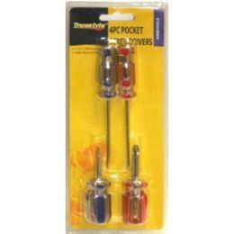 96 Wholesale 4 Piece Pocket Screwdrivers