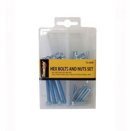 96 Pieces Hex Bolts And Nuts Set - Drills and Bits