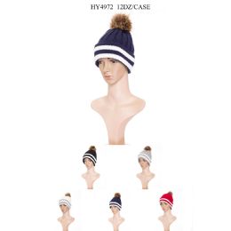 36 Pieces Mans Striped Winter Hat - Winter Hats