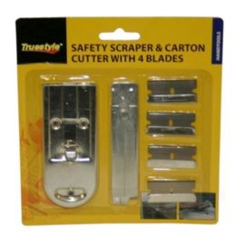 96 Wholesale Safety Scraper & Cutter W 4 Blades