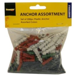 96 Pieces Anchor Assortment 200pc - Screws Nails and Anchors