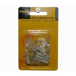 96 Pieces 8 Piece Ps Mirror Clips - Screws Nails and Anchors