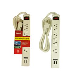 24 of 6 Outlet Power Strip With 2 Usb Port