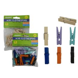 144 Pieces 35pc Mini Wooden Craft Clothespins - Craft Kits