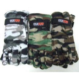 72 of Men Camouflage Fleece Gloves