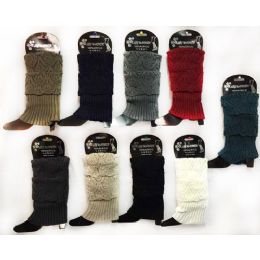 36 Wholesale Wholesale Knitted Boot Topper With Intricate Patterns Leg Warmer