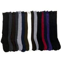180 Wholesale Womens Solid Color Knee High Socks