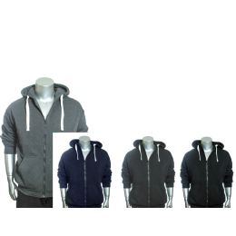 24 Wholesale Men's Hooded Top Thermal
