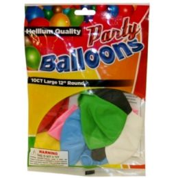 96 Wholesale 10 Piece Standard Assorted Balloon