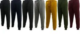 12 Wholesale Men's Fashion Fleece Sweat Pants In Black (pack A: S-Xl)