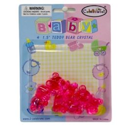 144 Pieces Baby Favor Teddy Bear Crystal 4ct - Baby Shower