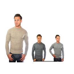 24 Pieces Crew Neck Fancy Sweater 100% Acrylic - Mens Sweat Shirt