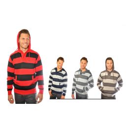 24 Wholesale Pullover Hooded Sweater 100% Acrylic