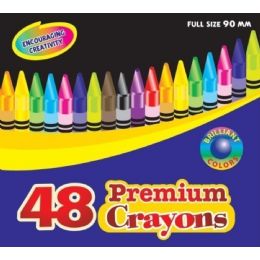 96 Wholesale Bazic 48 Ct. Color Crayon