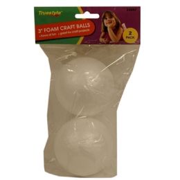 96 Wholesale 2pc 3in Foam Craft Balls