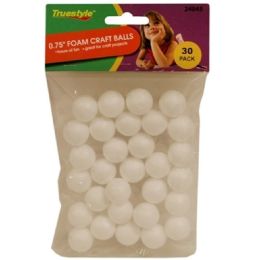 96 Wholesale 30pc .75in Foam Craft Balls