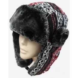 48 Pieces Snow Flake Aviator Hat - Trapper Hats