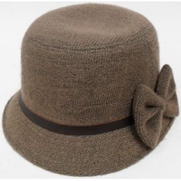 24 Pieces Ladies' Bucket Hat W/ Bow - Fashion Winter Hats