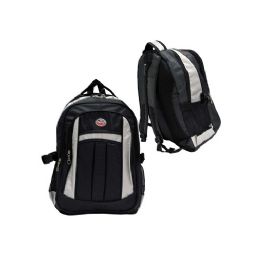 12 Pieces 19" Deluxe Laptop BackpacK-Gray/black - Backpacks 18" or Larger