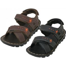 24 Pairs Boy's Pu.leather Upper Sandals - Boys Flip Flops & Sandals