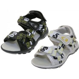 24 Wholesale Toddler's Letters Printed Sport Sandals