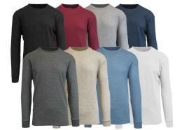 72 Pieces Mens Waffle Crew Neck - Mens Thermals