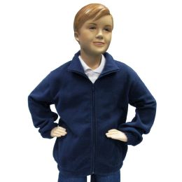 12 Pieces Boys Full Zip Polar Fleece Jacket Size 6 Only - Boys Sweaters