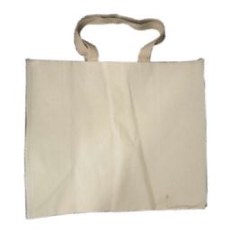 80 Wholesale Shopping Bag Canvas 17.5x15x9in Plaint