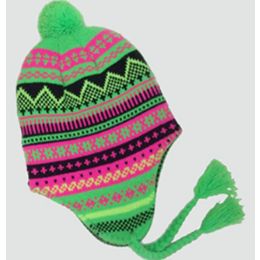 36 Pieces Neon Ski Cap With Ear Flaps - Winter Helmet Hats