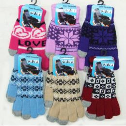 36 Wholesale Ladies' Touch Screen GloveS-Pattern